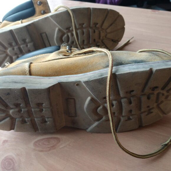 Brahma Men's Size 14 Tan Leather Slip-Resistant Steel Toe Boots - Picture 5 of 5